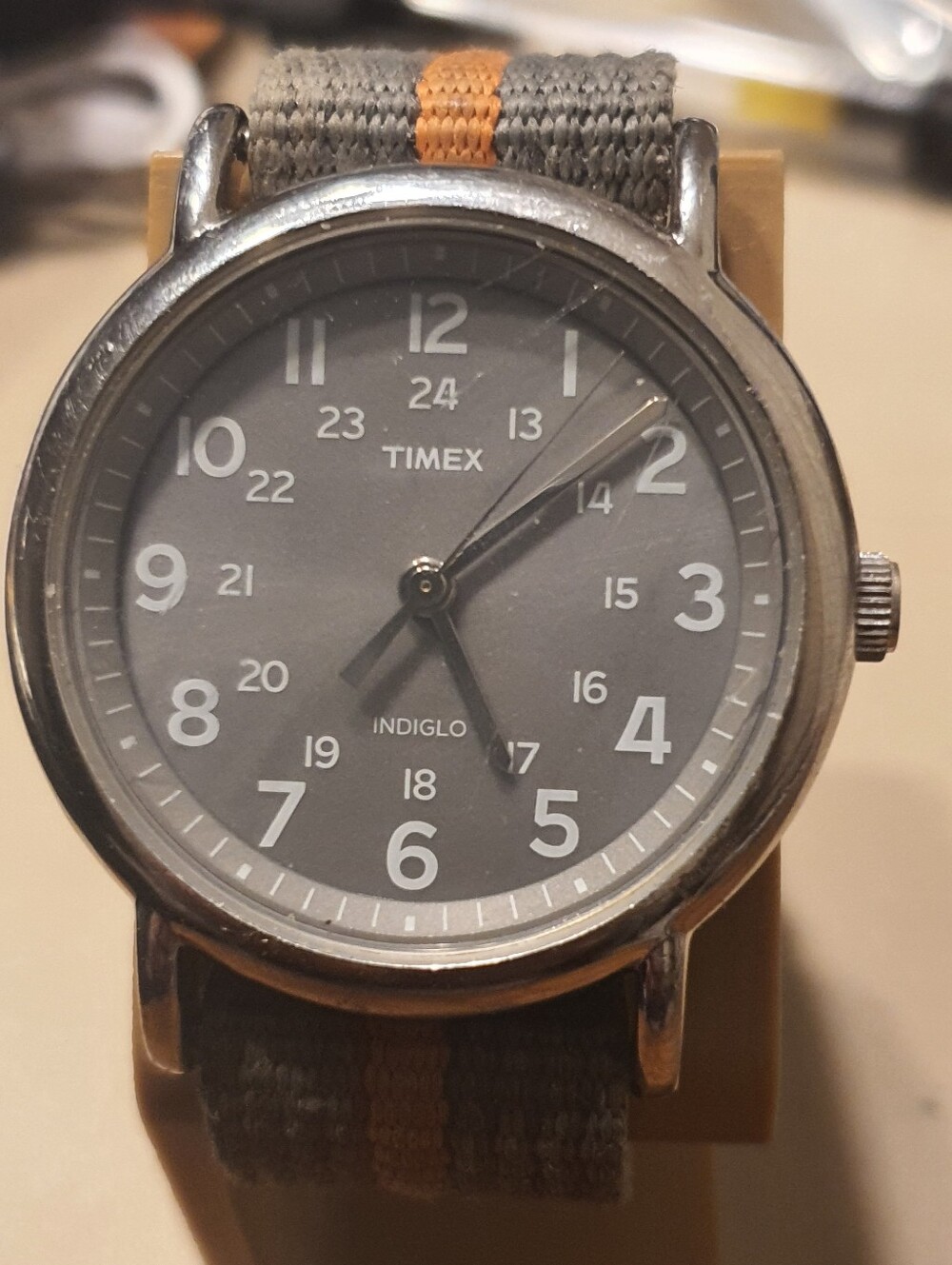 10/$20 Timex Weekender Silver/Gray Nylon Nato Men's Watch